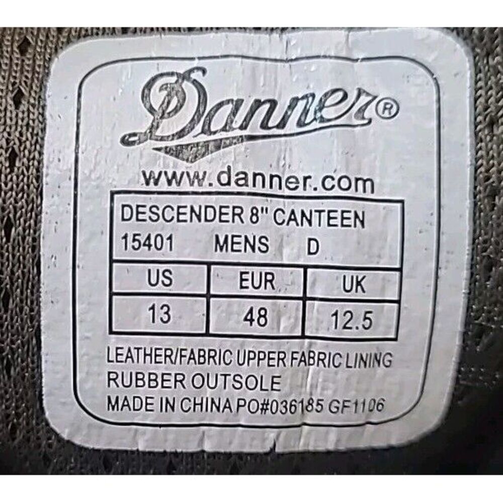 Danner‎ Descender 8" Canteen boots size 13 15401 - Picture 8 of 14